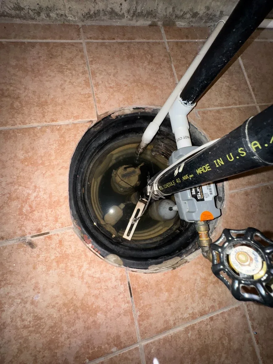 Sump pump discharge line service