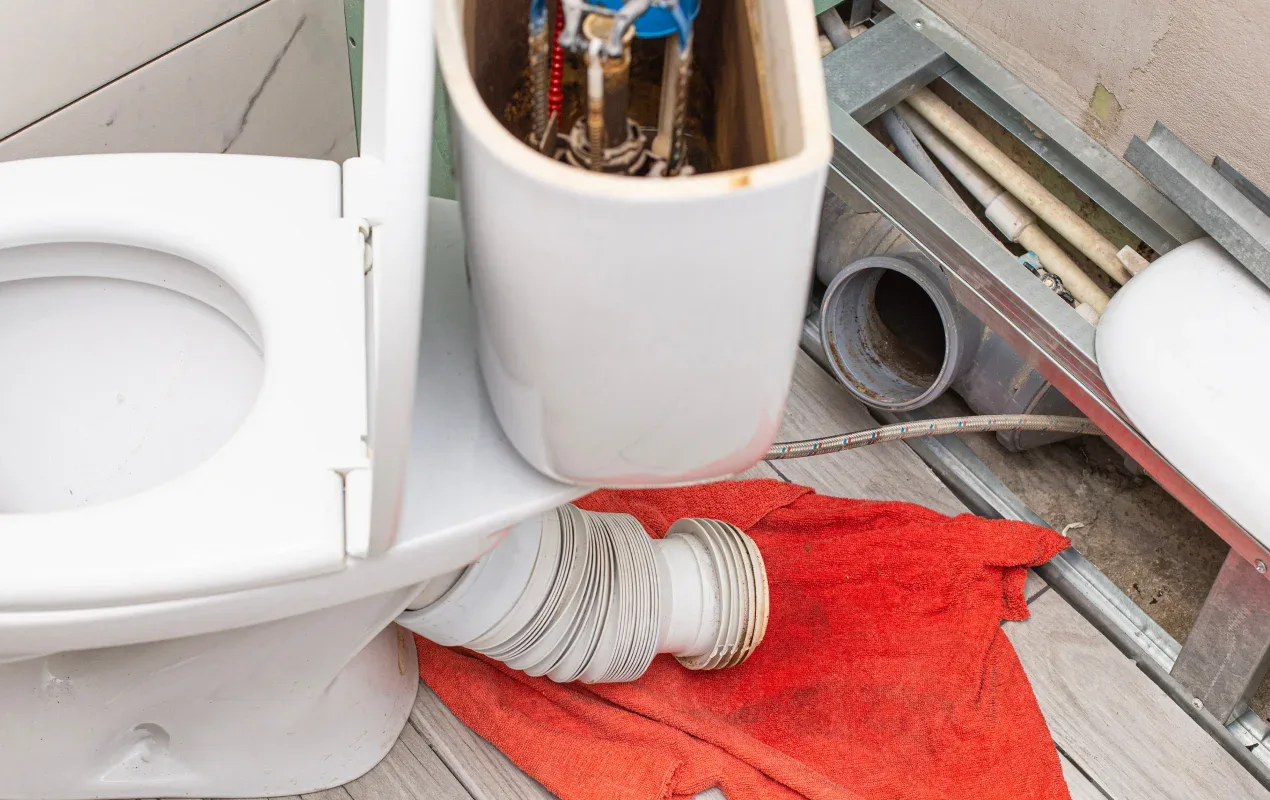 Toilet repair technician